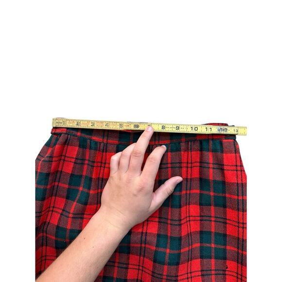Vintage Pendleton Red Black Plaid Pattern Blazer & Skirt Set Size 14 - Picture 9 of 10